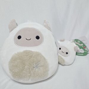 Squishmallows NWT 8" and clip 3.5" Amleth the Yeti Plush Stuffed animal